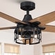 preview thumbnail 1 of 13, 52" Rustic Reversible 5-Blade Indoor Ceiling Fan with Light and Remote