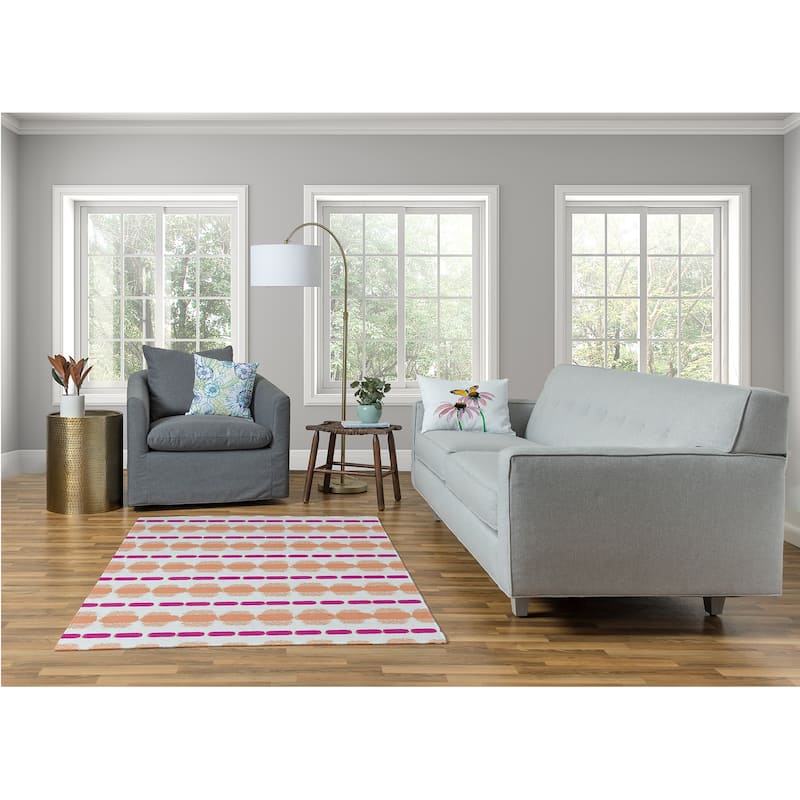 Watercolor Stripe Spring Chenille Rug