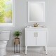 preview thumbnail 26 of 35, Spring Mill Cabinets 30" Darya Bathroom Vanity With 2-Doors, 1 Drawer, and White Sink Top White