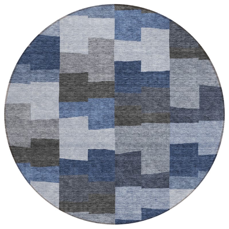 HomeRoots Geometric Transitional Rectangle Outdoor Rug