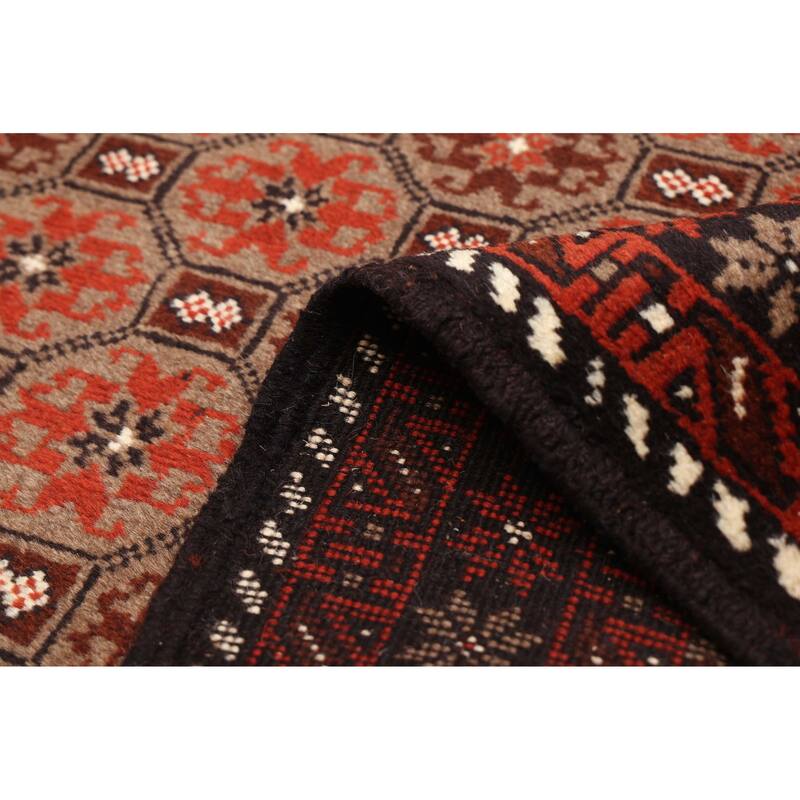 ECARPETGALLERY Hand-knotted Baluch Tan Wool Rug - 3'1 x 5'7