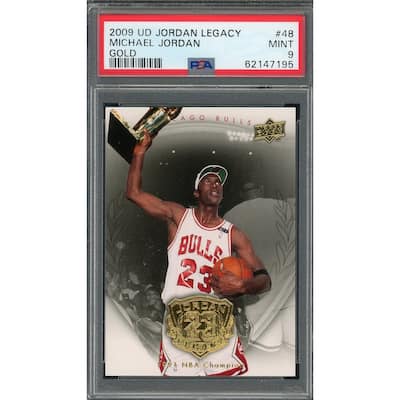Michael Jordan 2009 Upper Deck Legacy Gold Basketball Card #48 Graded PSA 9 - 8'6" x 11'6"