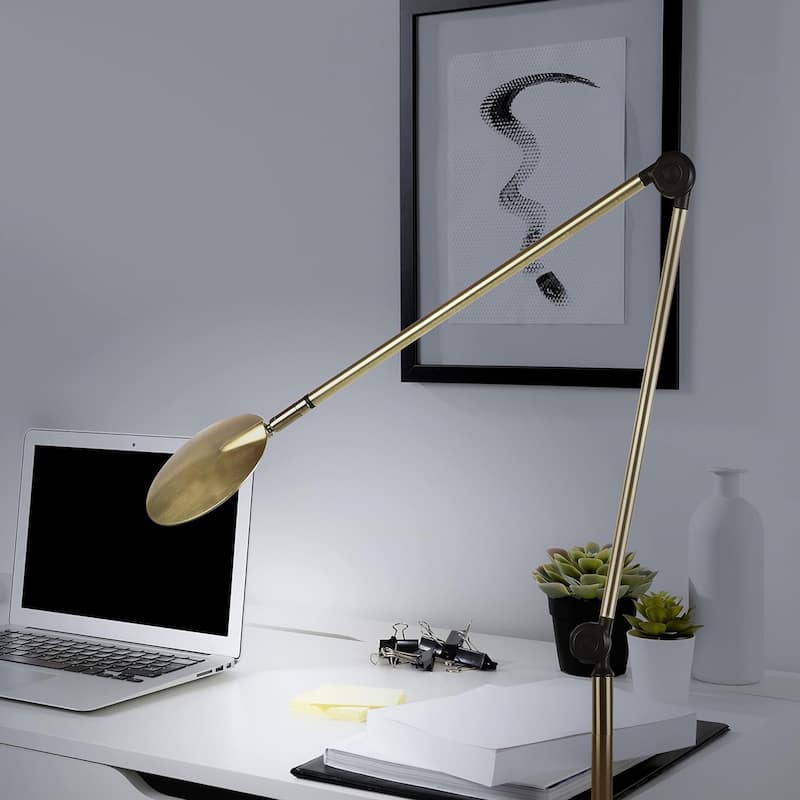 Brightech Sage 68 in. Antique Brass Industrial 3-Way Dimming and Color Temperature Adjustable LED Floor Lamp