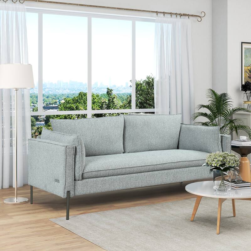 76.2" Modern Style 3 Seat Sofa for Living Room