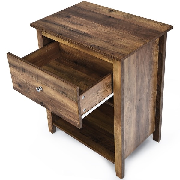 Shop Nightstand Sofa Bed Side Coffee Table Storage Drawer Shelf