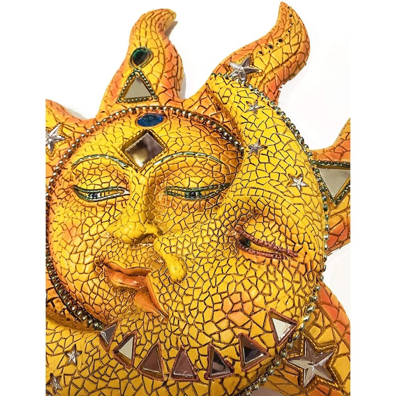 Q-Max Mosaic Sun and Moon Wall Decor