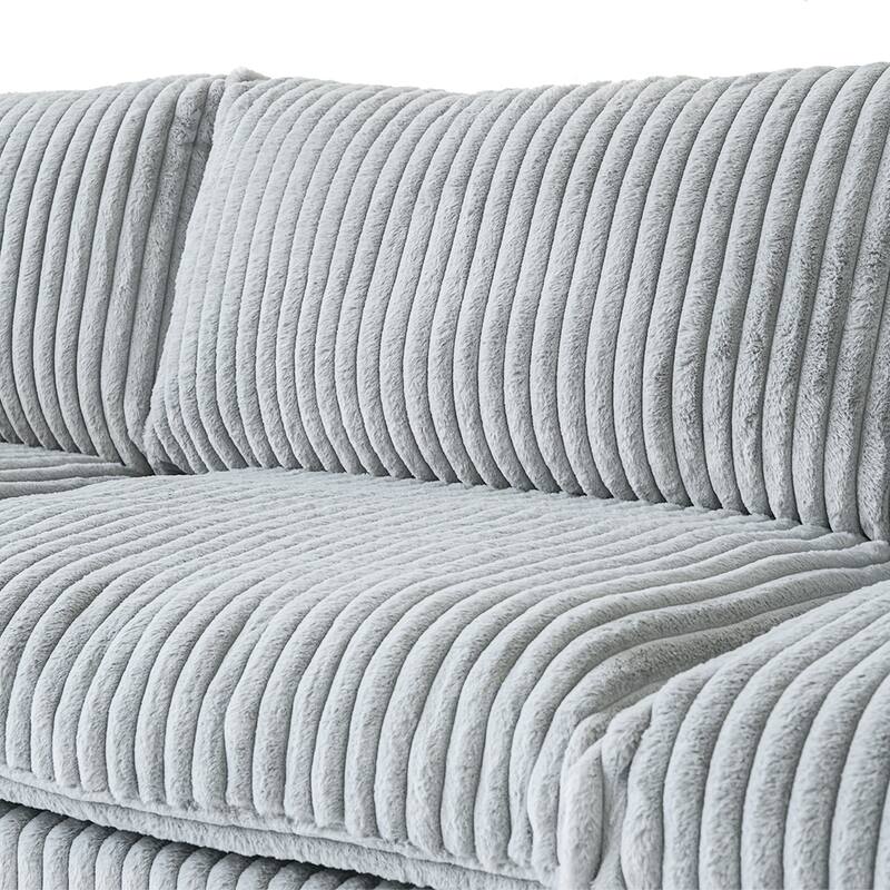 L-shaped Soft Plush Upholstered Modular Sectional Sofa Deep Living Room Couch