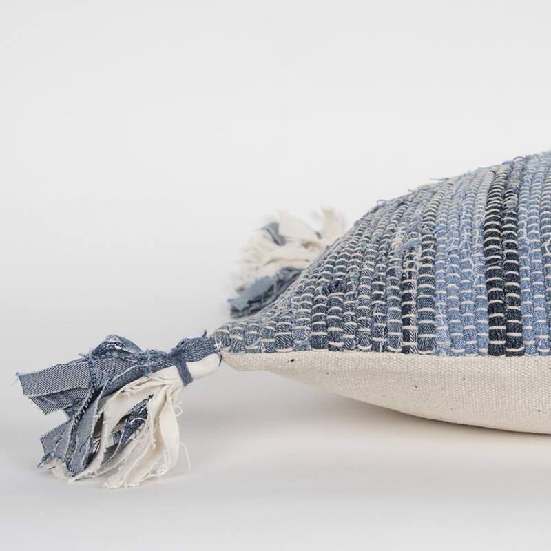 Color Off-Set Stripe Wool Pillow Cover