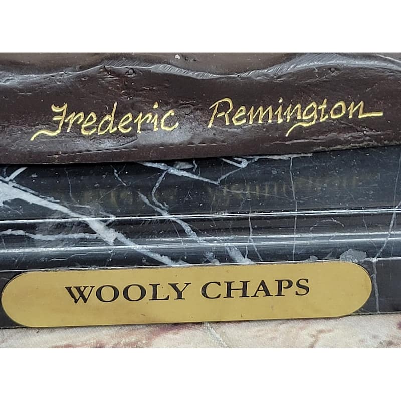 Frederic Remington Wooly Chaps Bronze Sculpture Western Cowboy 16 Inches X 17 Inches