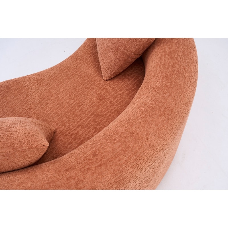 Single S-Curved Chenille Sofa Chair, No Assembly