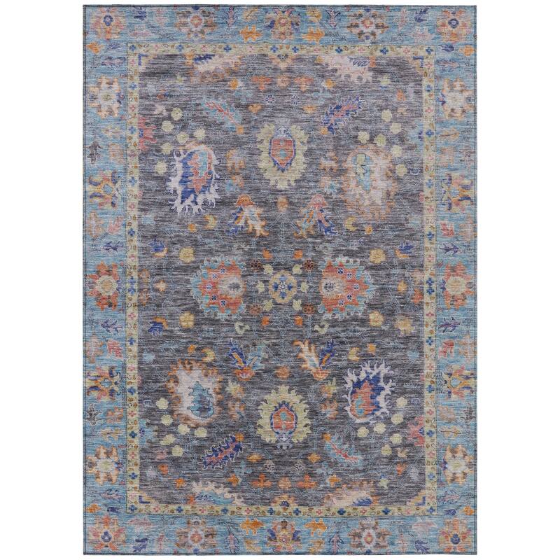 HomeRoots Floral Traditional Rectangle Outdoor Rug
