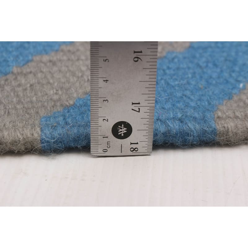 Ankara Blue, Tan Kilim 5'0" x 7'10" - 5'0 x 7'10