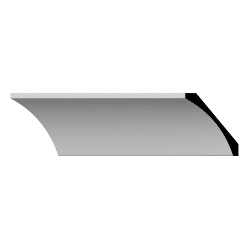 WM291: 4-in H x 3-1/2-in P x 5-1/4-in F x 96-in L Americraft Solid Hardwood Stain Grade Crown Moulding - Primed Fingerjoint Pine
