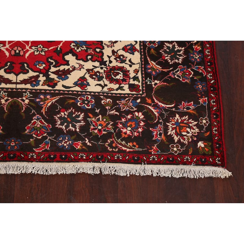 Floral Traditional Bakhtiari Persian Area Rug Hand-knotted Wool Carpet - 6'10" x 9'7"