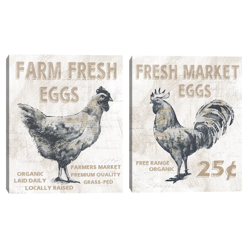 Farm Fresh by Conrad Knutsen Canvas S/2 by Conrad Knutsen Canvas Art Prints