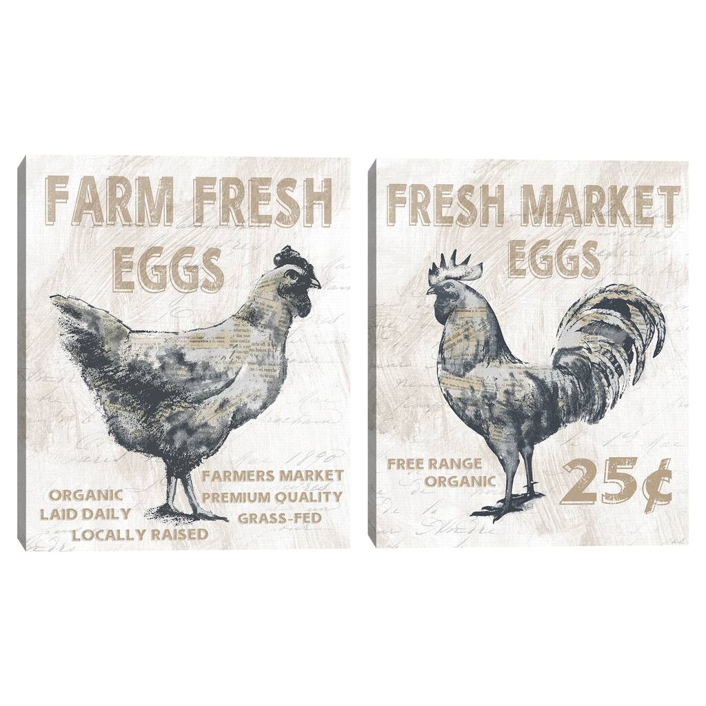 Farm Fresh by Conrad Knutsen Canvas S/2 by Conrad Knutsen Canvas Art Prints