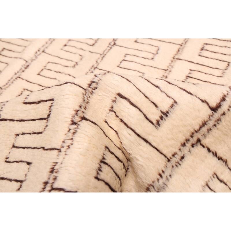 ECARPETGALLERY Hand-knotted Pak Finest Marrakesh Cream Wool Rug - 2'8 x 13'0