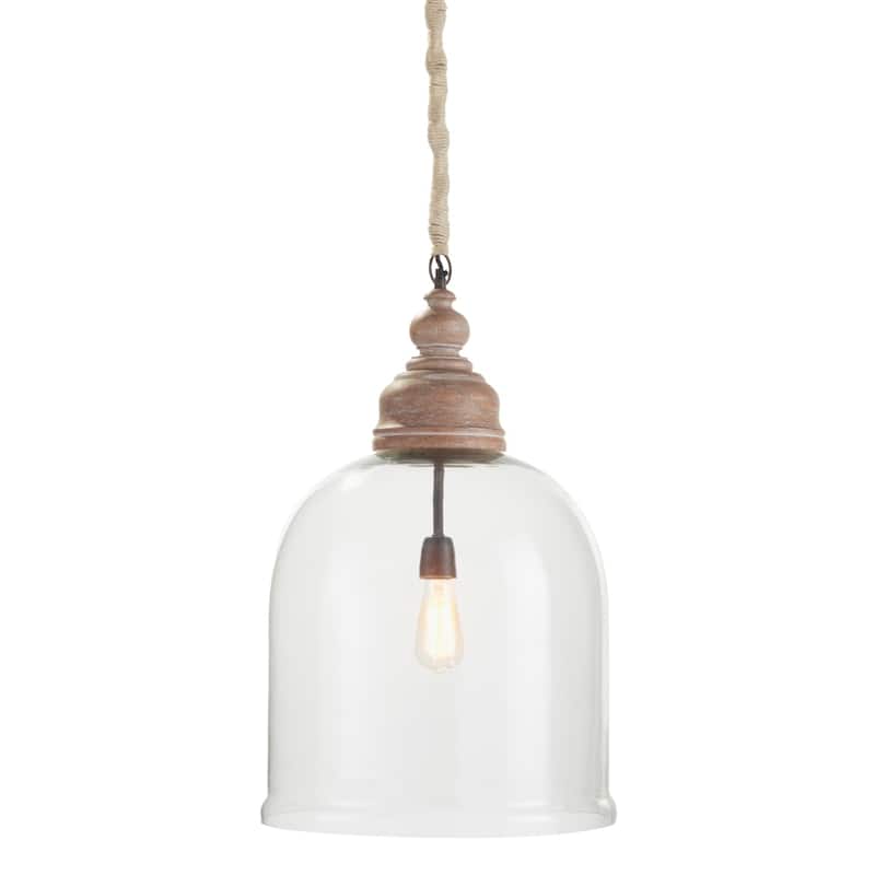 Ansley 26 inch Cloche Pendant Whitewash Finish - 26 in.