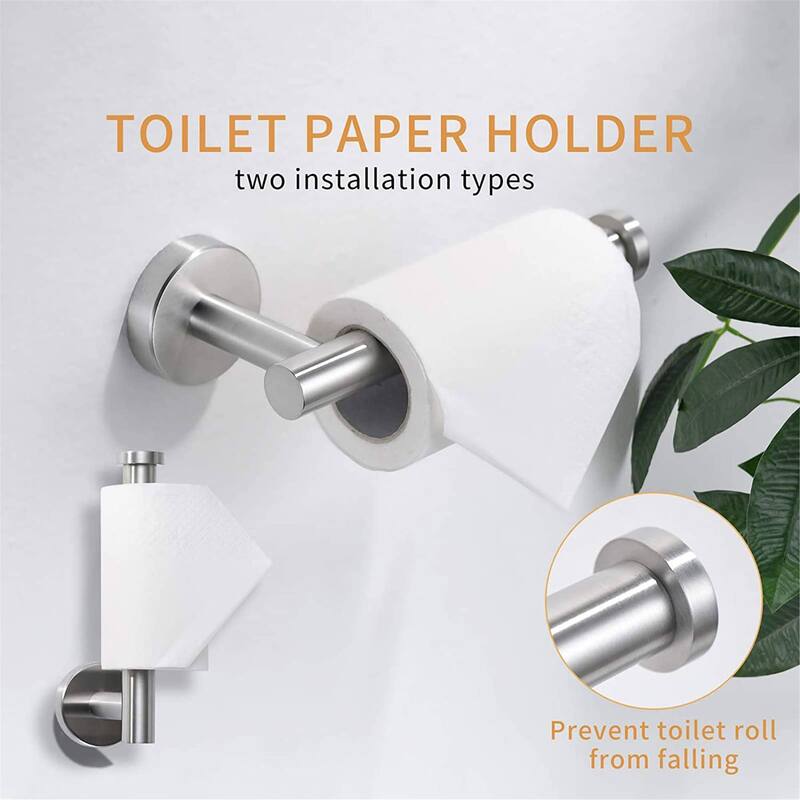 4 Piece Bathroom Hardware Set Wall Mount Modern Bathroom Towel Holder Bar Set 304 Stainless Steel Bath Fixtures Accessories Set