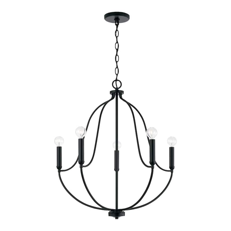 Madison 5-light Chandelier - Matte Black
