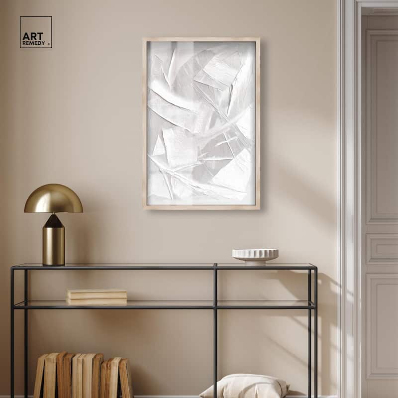 Thick White Texture II Shadowbox by Art Remedy