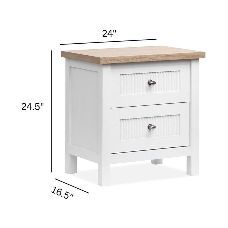Salt Life Home Windmill Harbour White Whisp and Sand Drawer Nightstand