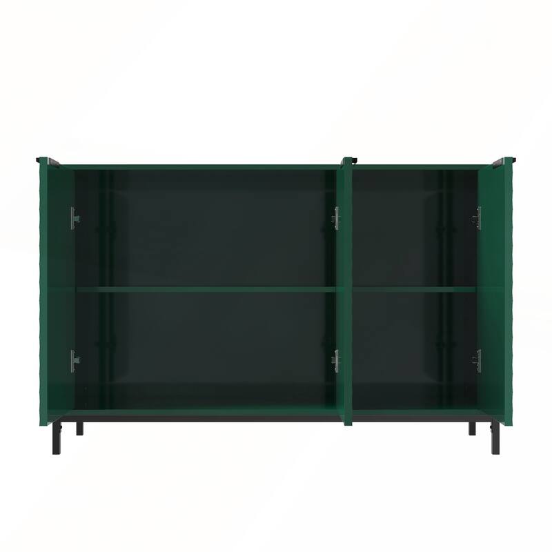Modern High Gloss 3-Door Cabinet