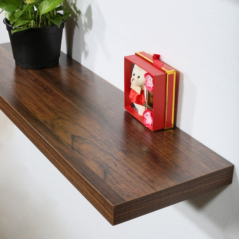 Modern and Contemporary Antique Walnut Floating Shelf - 31.5*9.25*1.5 inches