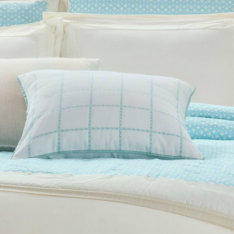 Southern Tide Eyelet Square Green Decorative Pillow