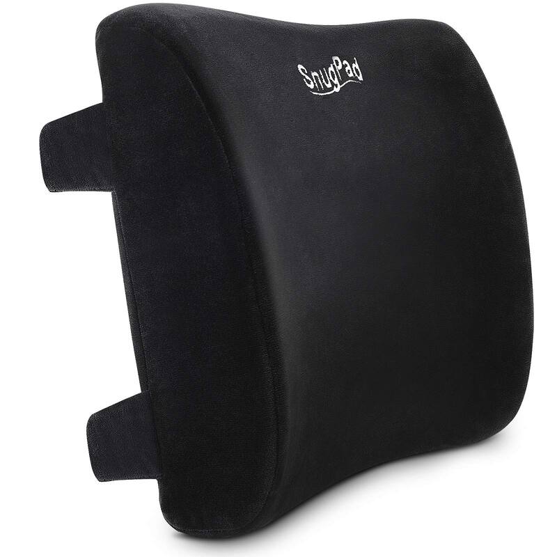 Memory Foam Lumbar Pillow and Seat Cushion Combo, Ergonomic, Orthopedic