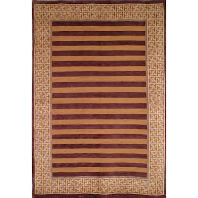 SAFAVIEH Couture Hand-knotted Tibetan Felipina Modern Wool Rug with Fringe