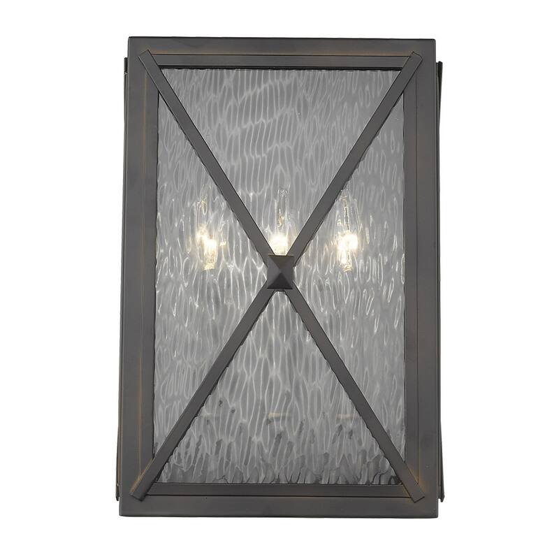 3-Light Decorative Bronze Wall Mount Fixture with Clear Glass Shade and LED Compatible