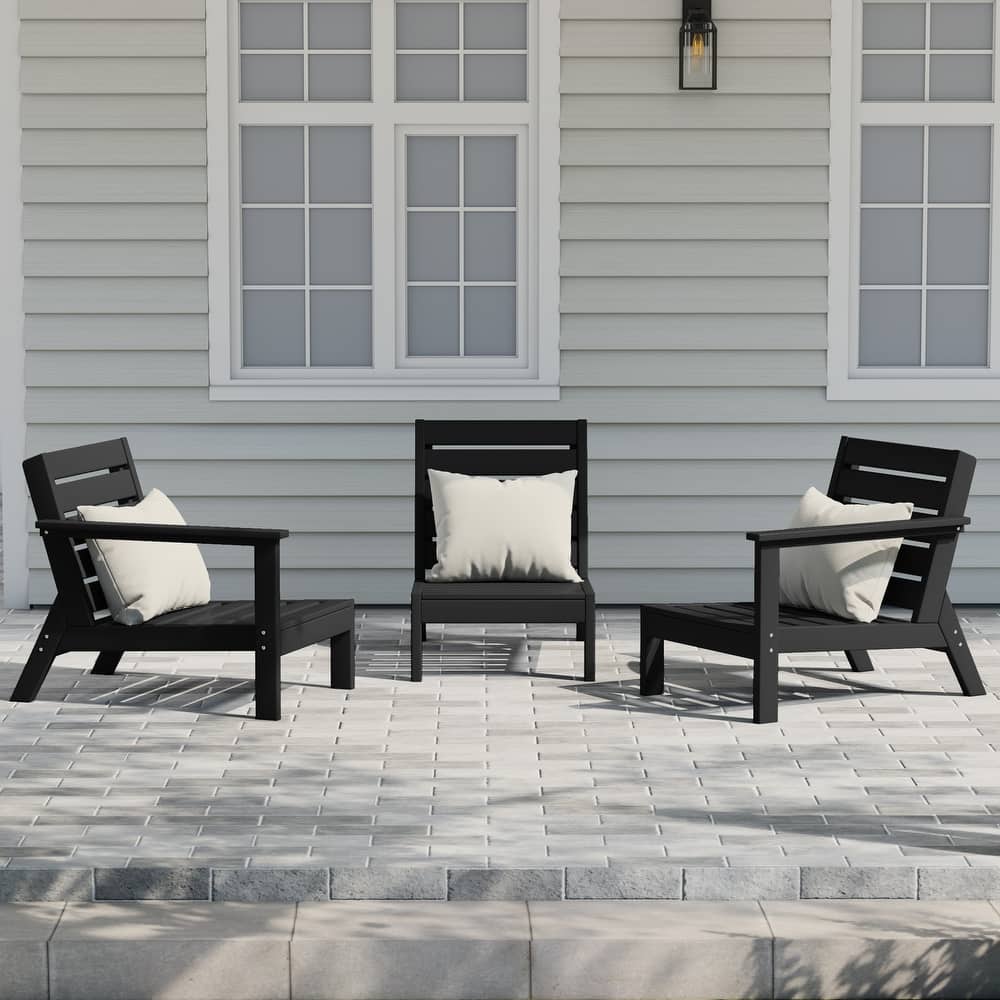 Birchwood All Weather HDPE Outdoor Patio Deep Seating Sofa (3-Piece)