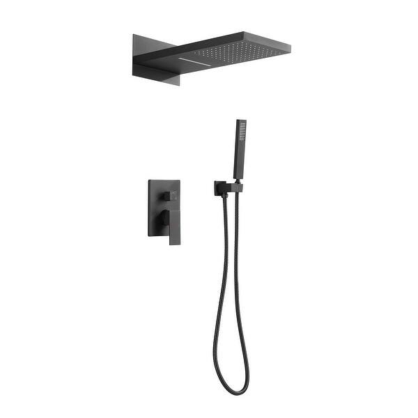 slide 5 of 13, Bathroom Wall Mounted Shower System Matte Black