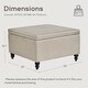 preview thumbnail 29 of 52, Leather Square Storage Ottoman for Living Room, Brown/ Black 30"W x 30"D x 18.1"H