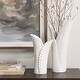 preview thumbnail 2 of 3, Uttermost Leafscape White Vases Set of 2