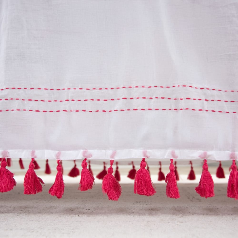 Rizzy Home Rowan Tassle Striped Crib Skirt - 26" X 51"