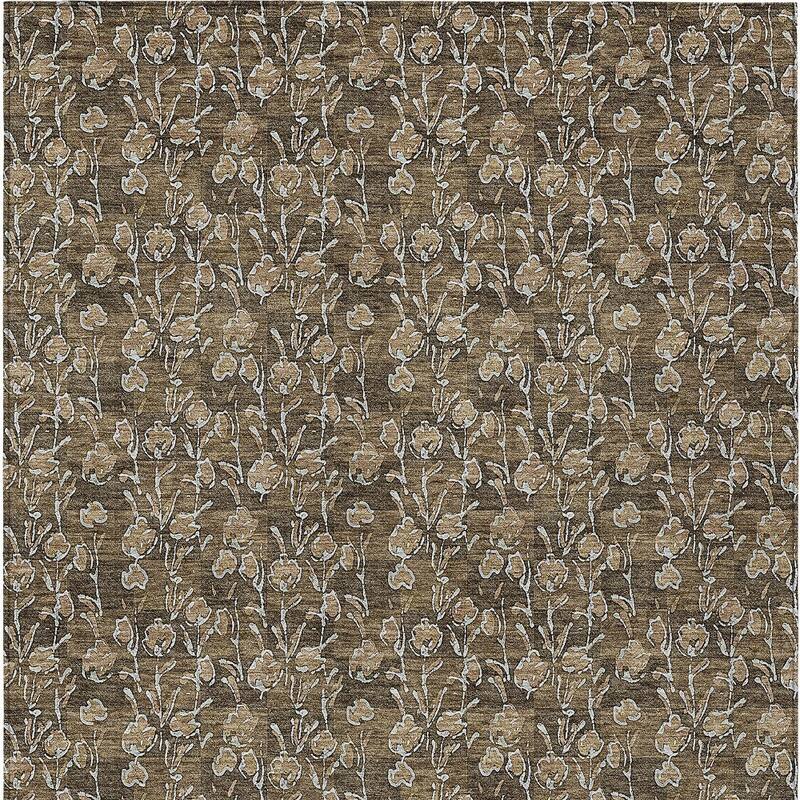 HomeRoots Floral Transitional Rectangle Outdoor Rug