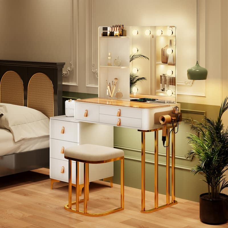 Makeup Vanity with 3 Lighting Colors