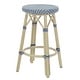 preview thumbnail 22 of 48, Elena Bohemian Round Wicker Patio Stools (Set of 2) by Furniture of America
