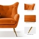 preview thumbnail 16 of 108, Eusebio Tufted Velvet Accent Chair with Wingback, Arms, and Metal Gold Legs for Living Room or Bedroom by HULALA HOME