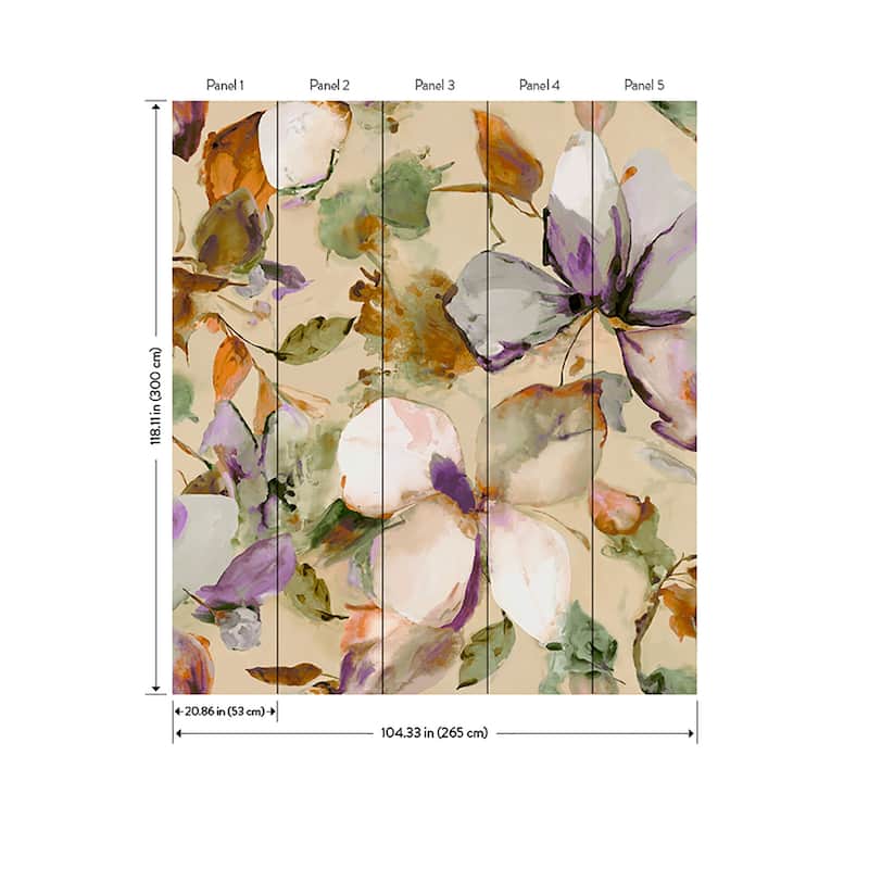 A-Street Prints Florian Lavender Wall Mural