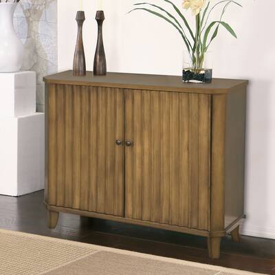 Abbyson Percy Wood Two Door Storage Cabinet