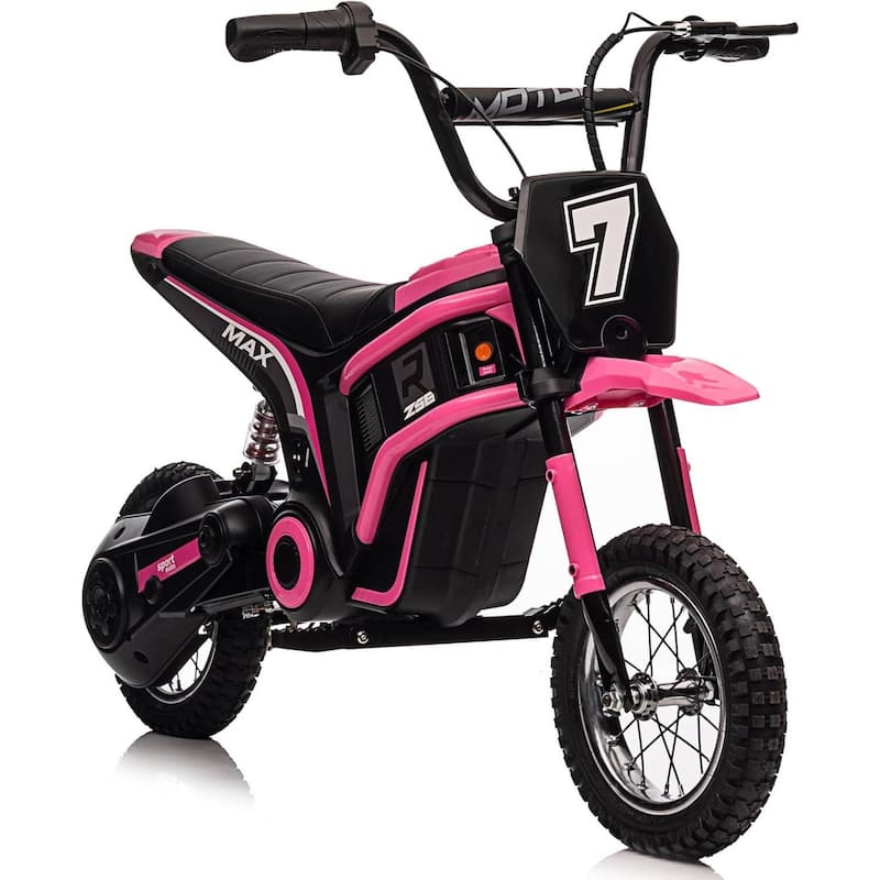 Electric 2-Speed Modes Kids Dirt Bike Toy Motorcycle for Kids Best Gifts - Pink