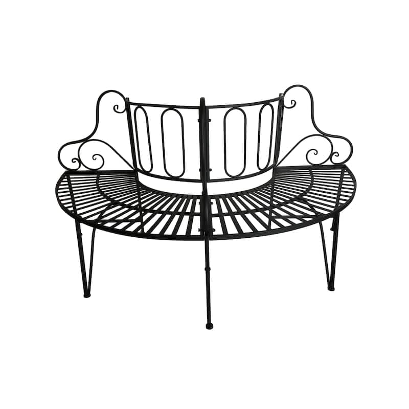 Tree Wrap Outdoor Garden Bench - 68" - Black