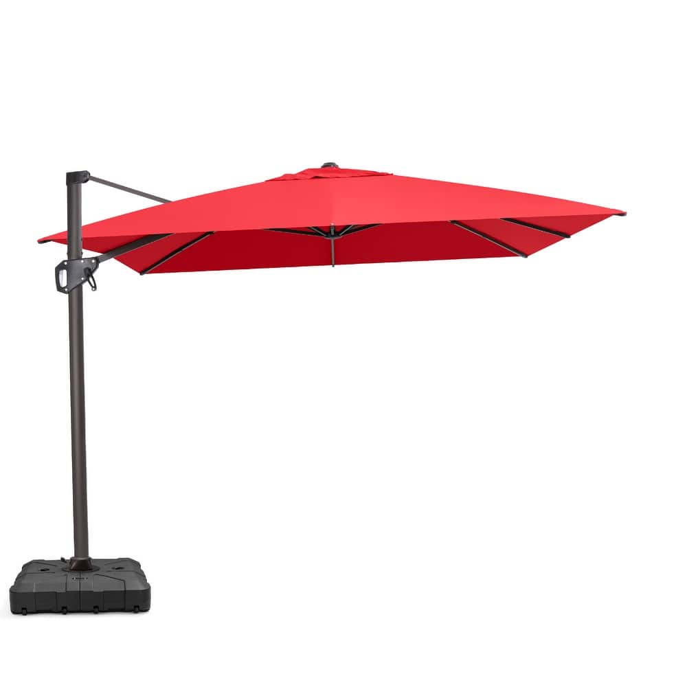 VredHom Patio Outdoor 9 x 11 FT Cantilever-Offset Aluminum Umbrella with HDPE Base