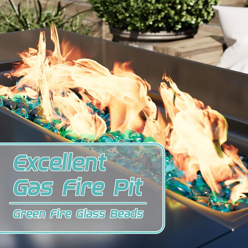 Furniwell 43" Fire Pit Patio Propane Gas Fire Pit Table 50000 BTU Fire Table - 43 inch