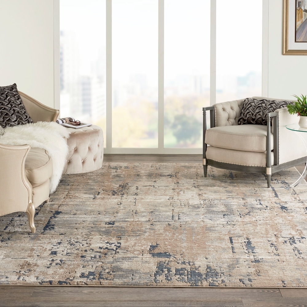 24” Wide.Rug/NonSlip/Machine Washable New Beige/brown Abstract runner 62cm 
