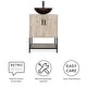 preview thumbnail 46 of 52, 24" Bathroom Vanity Sink Combo Oak Cabinet Vanity Tempered Glass/Ceramic Sink