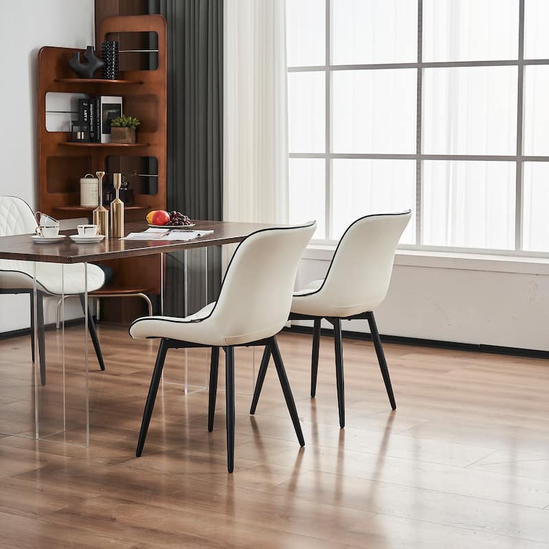 Modern Dining Chairs Set of 2 Upholstered Dining Room Chairs